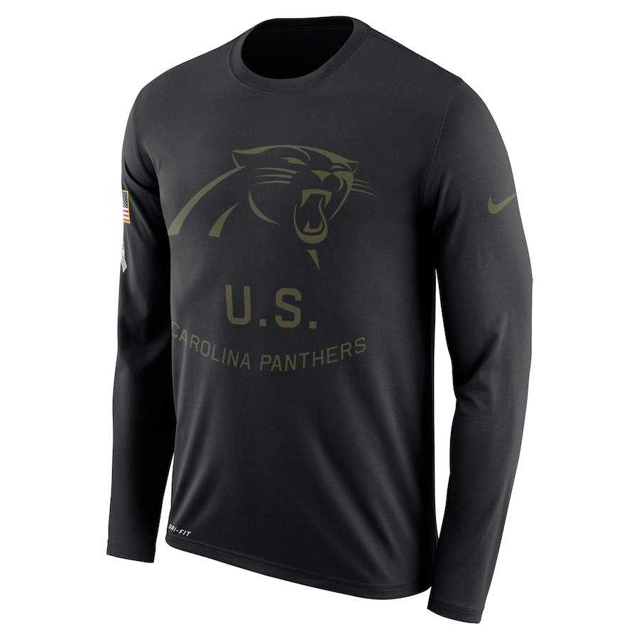 Men's Carolina Panthers Nike Salute to Service Sideline Legend Performance Long Sleeve T-Shirt Black,We sell and wholesale Men's Carolina Panthers Nike Salute to Service Sideline Legend Performance Long Sleeve T-Shirt Black on line form chian!